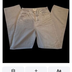 L'AGENCE Tan Straight Leg Jeans, Wider Leg Waist 25